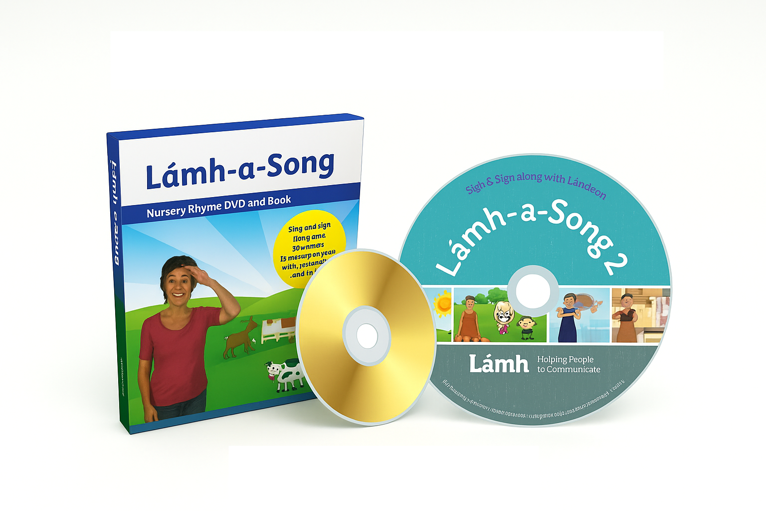 Lámh-a-Song DVD and CD on a white background